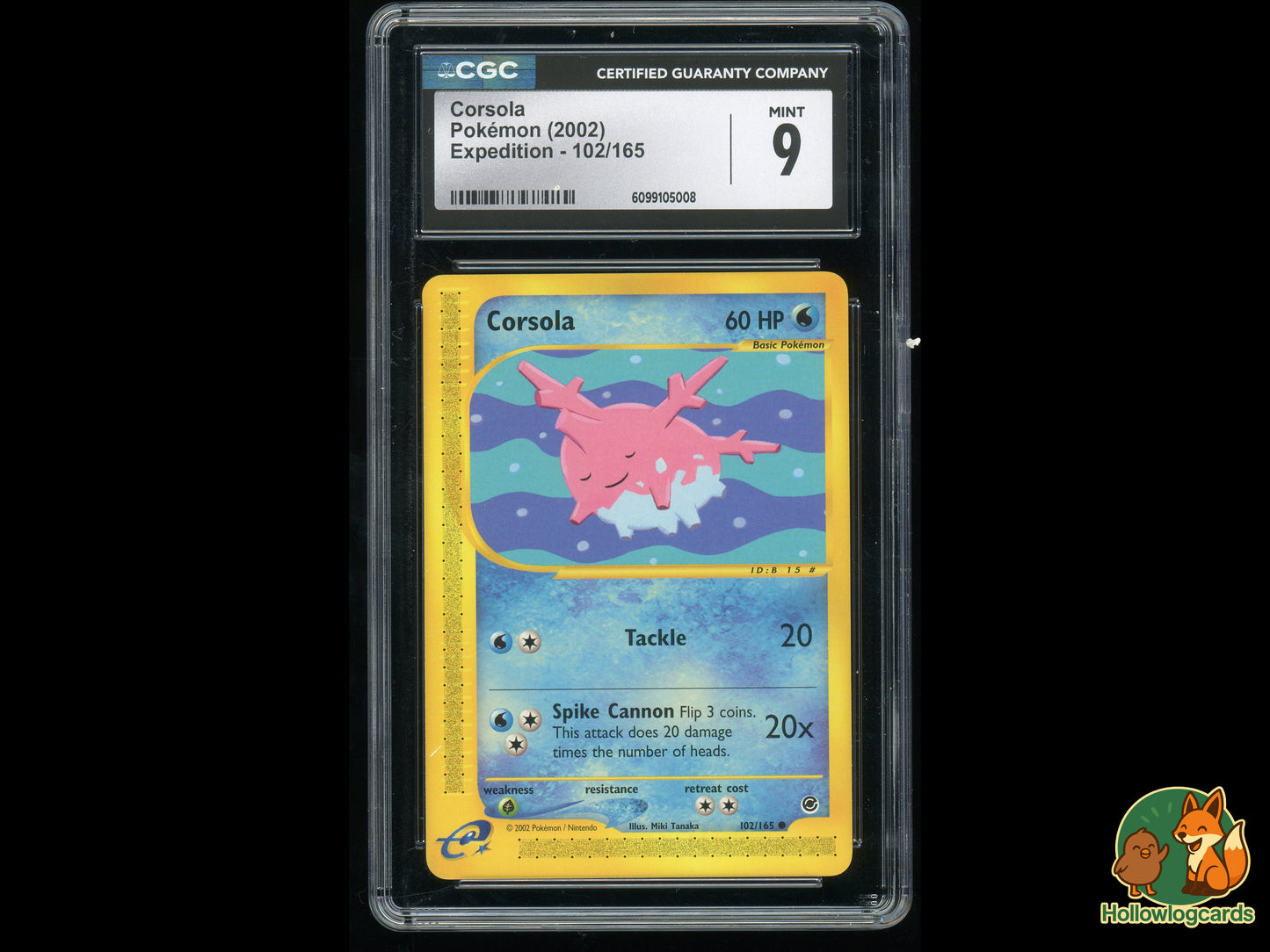 Graded Corsola (102/165) - Expedition - CGC 9