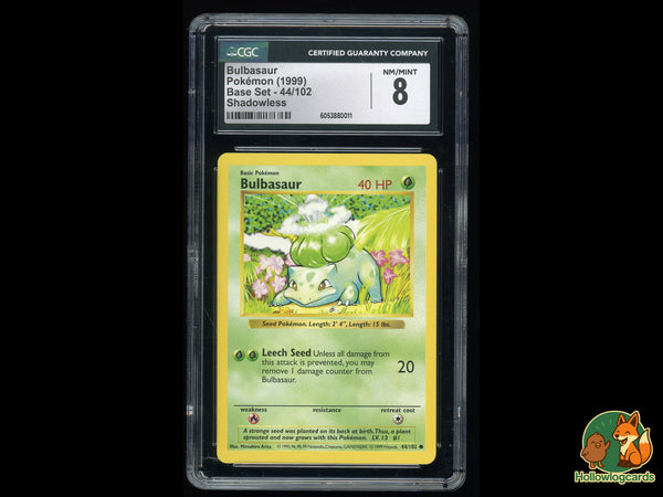 Graded Bulbasaur (44/102) Shadowless Base Set - CGC 8