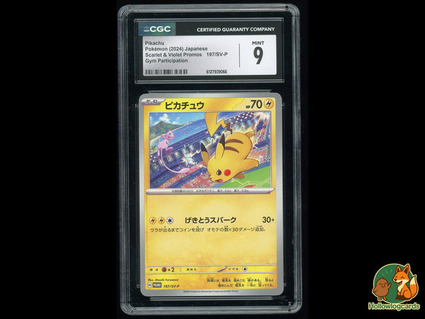 Graded Pikachu [Mew] (197/SV - P) - Scarlet & Violet Promos - CGC 9 - Jap