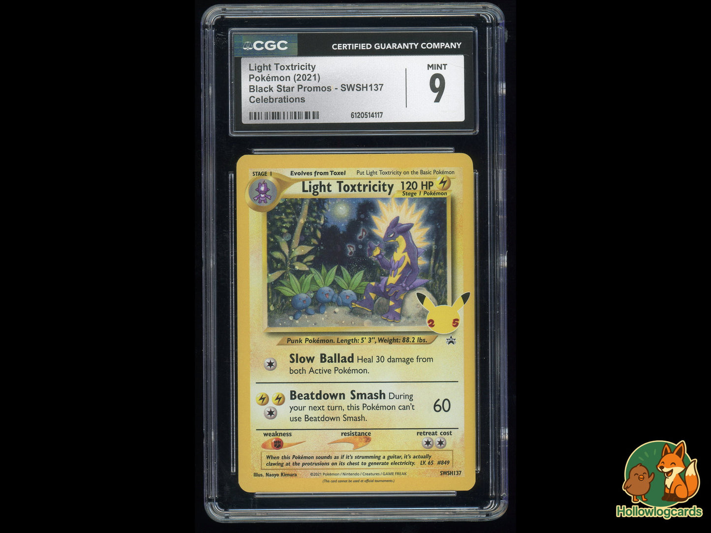 Graded Light Toxtricity (SWSH137) Black Star Promos - CGC 9