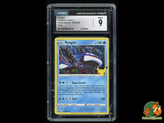 Graded Kyogre (003/025) Celebrations - CGC 9