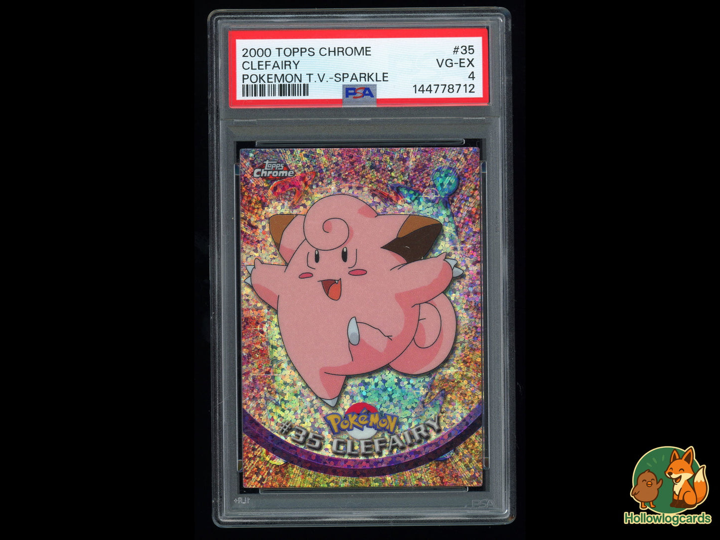 Graded Clefairy (35) SPARKLE Holo - Topps Chrome T.v. - PSA 4