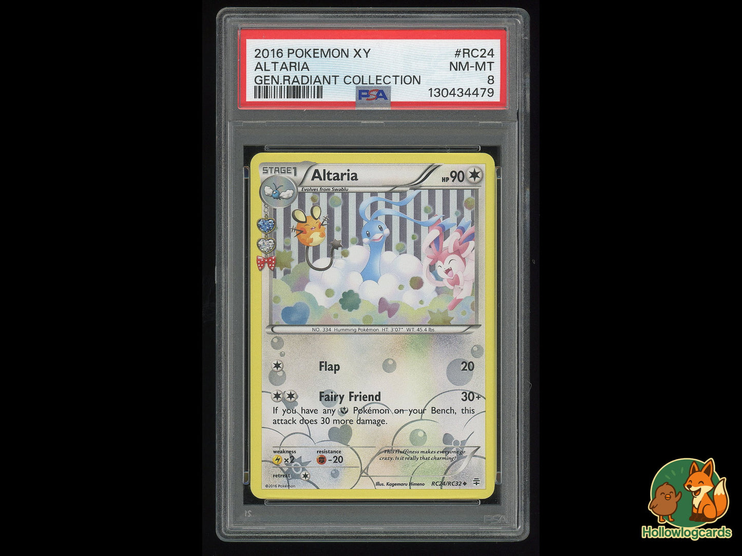 Graded Altaria [Sylveon] (RC24/83) - Generations Radiant Collection - PSA 8