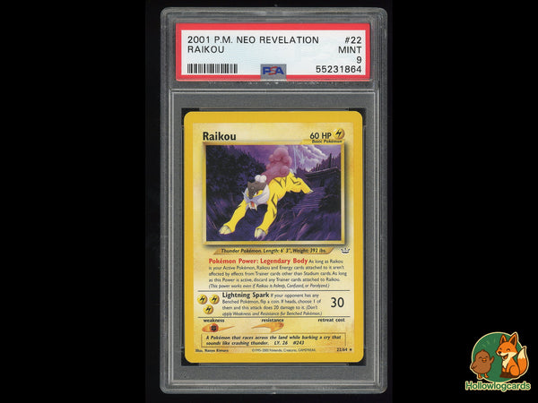 Graded Raikou (22/64) - Neo Revelation - PSA 9