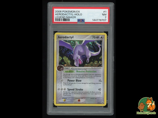 Graded Aerodactyl Holo (1/92) - Legend Maker - PSA 7