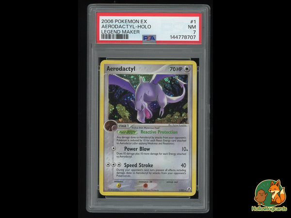Graded Aerodactyl Holo (1/92) - Legend Maker - PSA 7