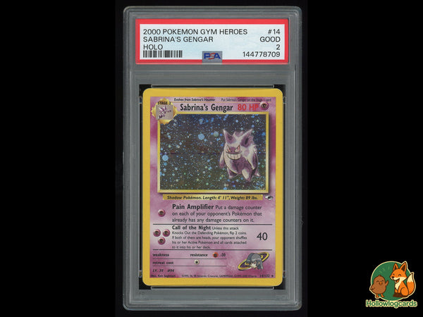 Graded Sabrina's Gengar (14/132) - Gym Heroes - PSA 2