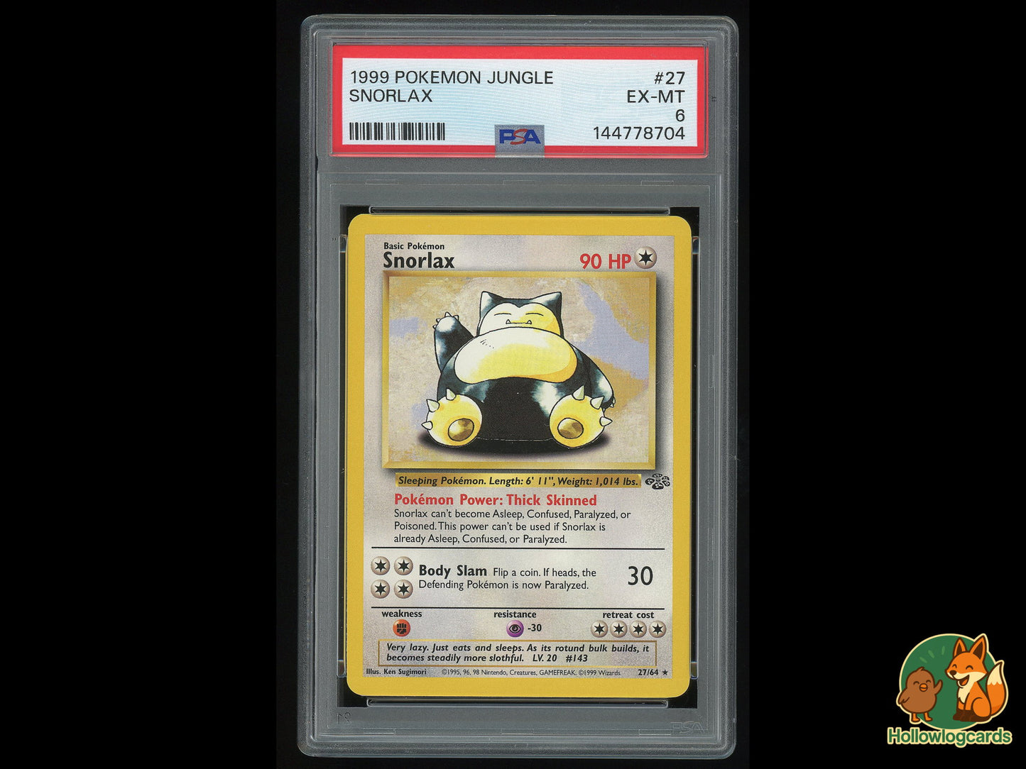 Graded Snorlax (27/64) - Jungle - PSA 6