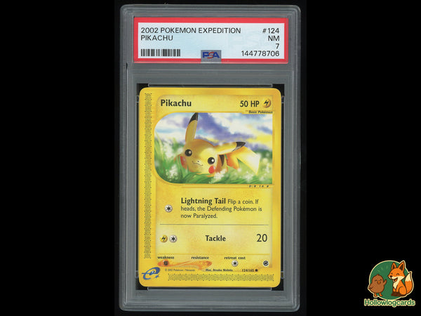 Graded Pikachu (124/165) - Expedition - PSA 7