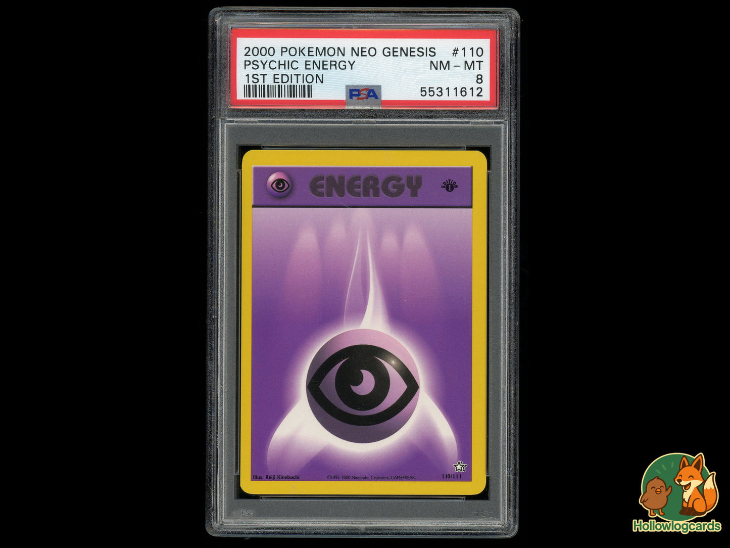 Graded 1st Edition Psychic Energy (110/111) - Neo Genesis -  Neo PSA 8