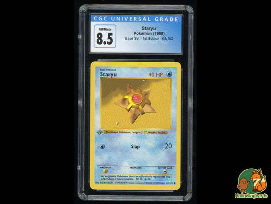 Graded 1st Edition - Staryu - Base Set 65/102 - WOTC - CGC 8.5 - Kinebuchi