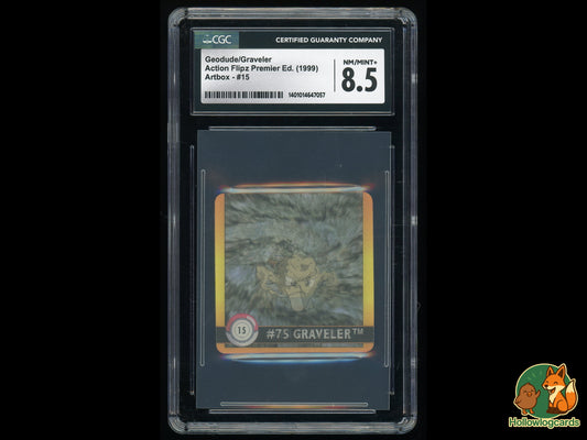 Graded Geodude/Graveler (15) Action Flipz Premier Ed. - CGC 8.5