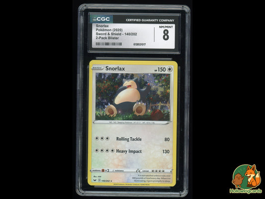 Graded Snorlax (140/202) - Sword & Shield - CGC 8