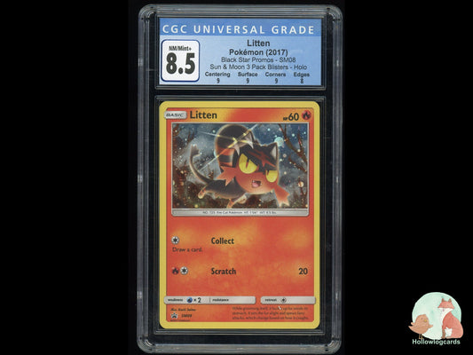 Graded Litten (SM08) Black Star Promos - CGC 8.5