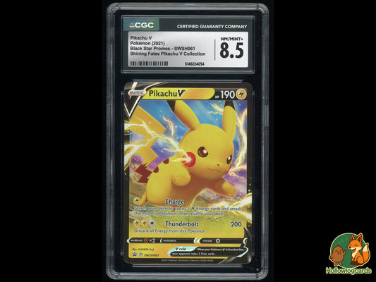 Graded Pikachu V (SWSH061) Black Star Promos - CGC 8.5