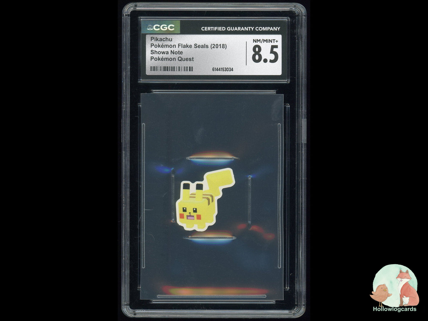 Graded Pikachu - Pokemon Flake Seals - CGC 8.5