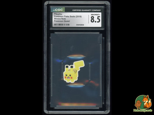 Graded Pikachu - Pokemon Flake Seals - CGC 8.5