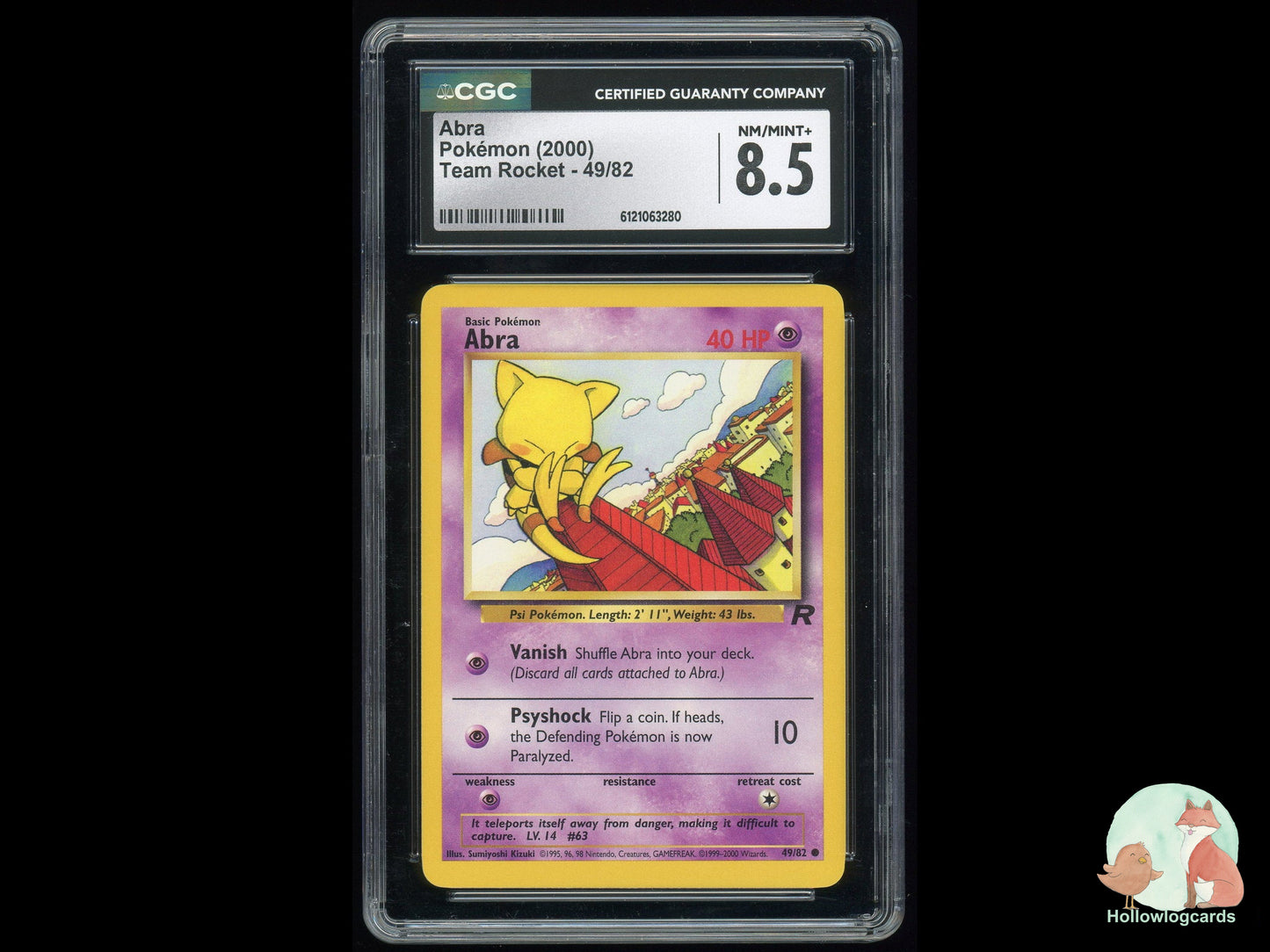 Graded Abra (49/82) - Team Rocket - CGC 8.5