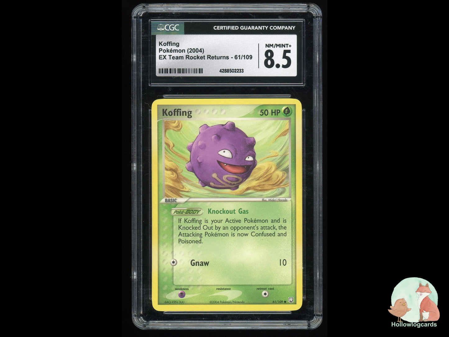Graded Koffing (61/109) EX Team Rocket Returns - CGC 8.5