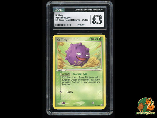 Graded Koffing (61/109) EX Team Rocket Returns - CGC 8.5