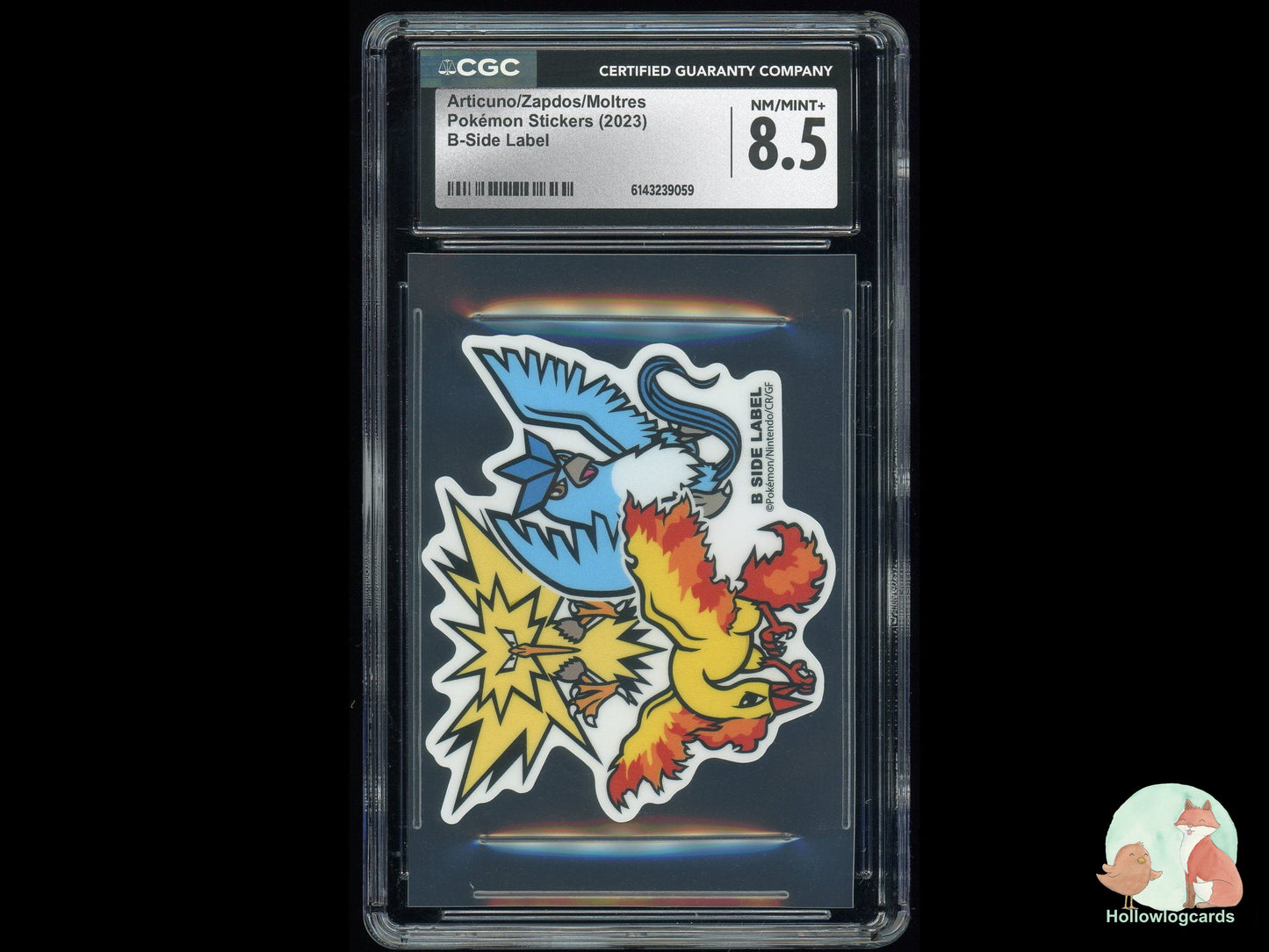 Graded Articuno/Zapdos/Moltres - Pokemon Stickers - CGC 8.5