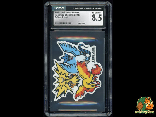 Graded Articuno/Zapdos/Moltres - Pokemon Stickers - CGC 8.5