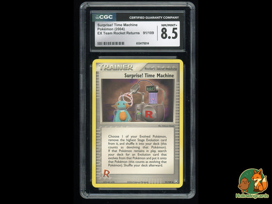 Graded Surprise! Time Machine (91/109) EX Team Rocket Returns - CGC 8.5