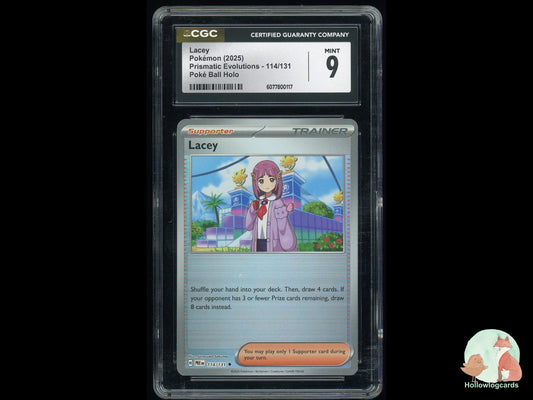 Graded Lacey (114/131) Prismatic Evolutions - Pokeball Holo - CGC 9