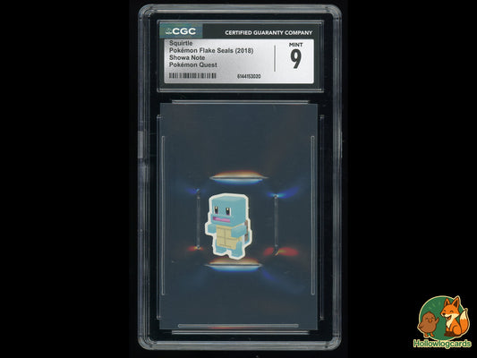 Graded Squirtle - Pokemon Flake Seals - CGC 9