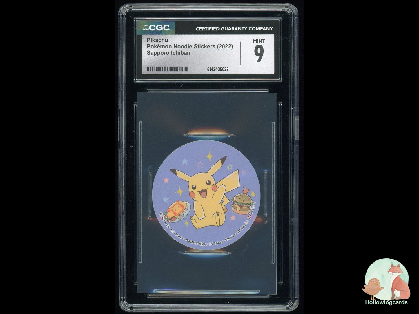 Graded Pikachu - Pokemon Noodle Stickers - CGC 9