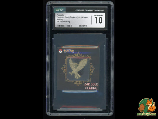 Graded Pidgeotto - Pokemon Candy Stickers - CGC 10 Korean