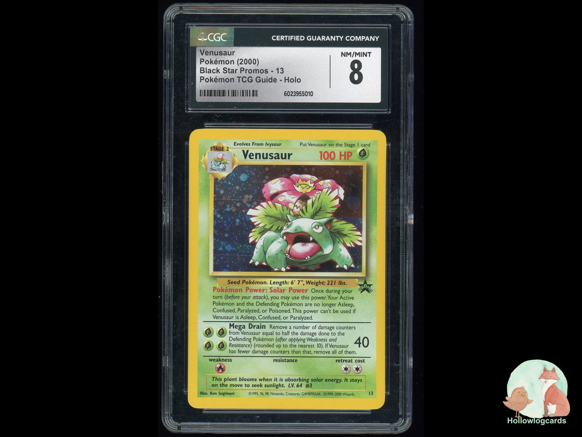 Graded Venusaur (13) Promo Holo - Wizards Black Star Promos - CGC 8 - WOTC