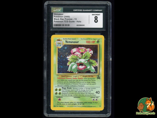 Graded Venusaur (13) - Wizards Black Star Promos - Promo Holo - CGC 8 - WOTC