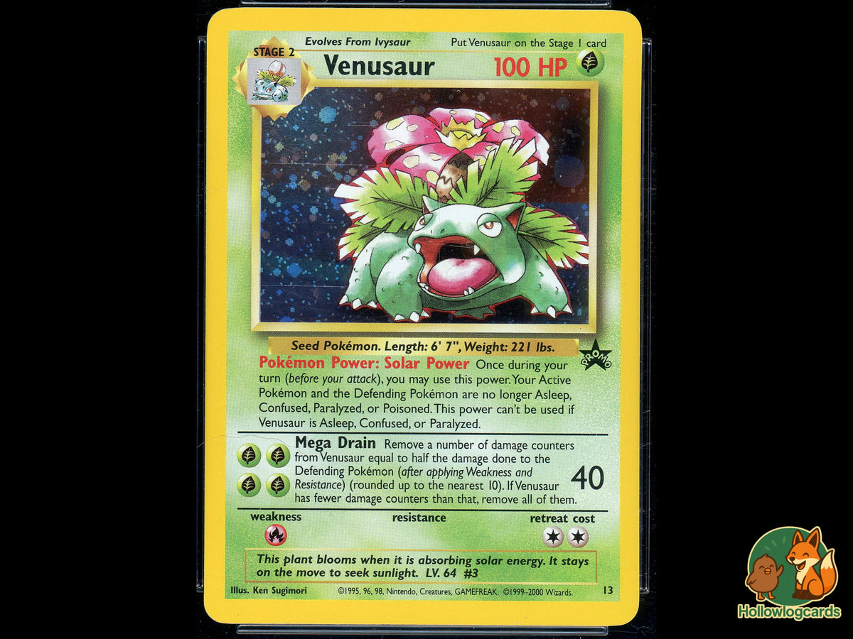 Graded Venusaur (13) Promo Holo - Wizards Black Star Promos - CGC 8 - WOTC