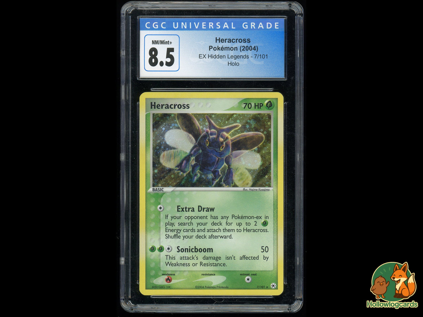 Graded Heracross (7/101) - Hidden Legends - Foil/Holo - MidEra CGC 8.5