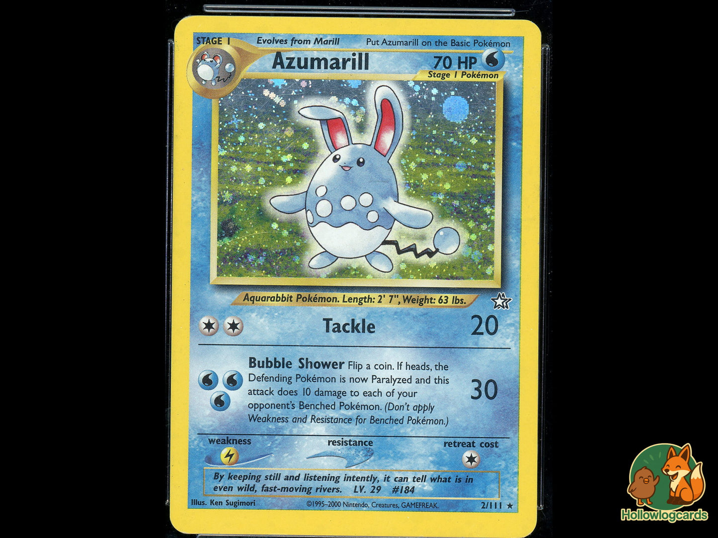 Graded Azumarill - Neo Genesis 2/111 - Sugimori - CGC 6