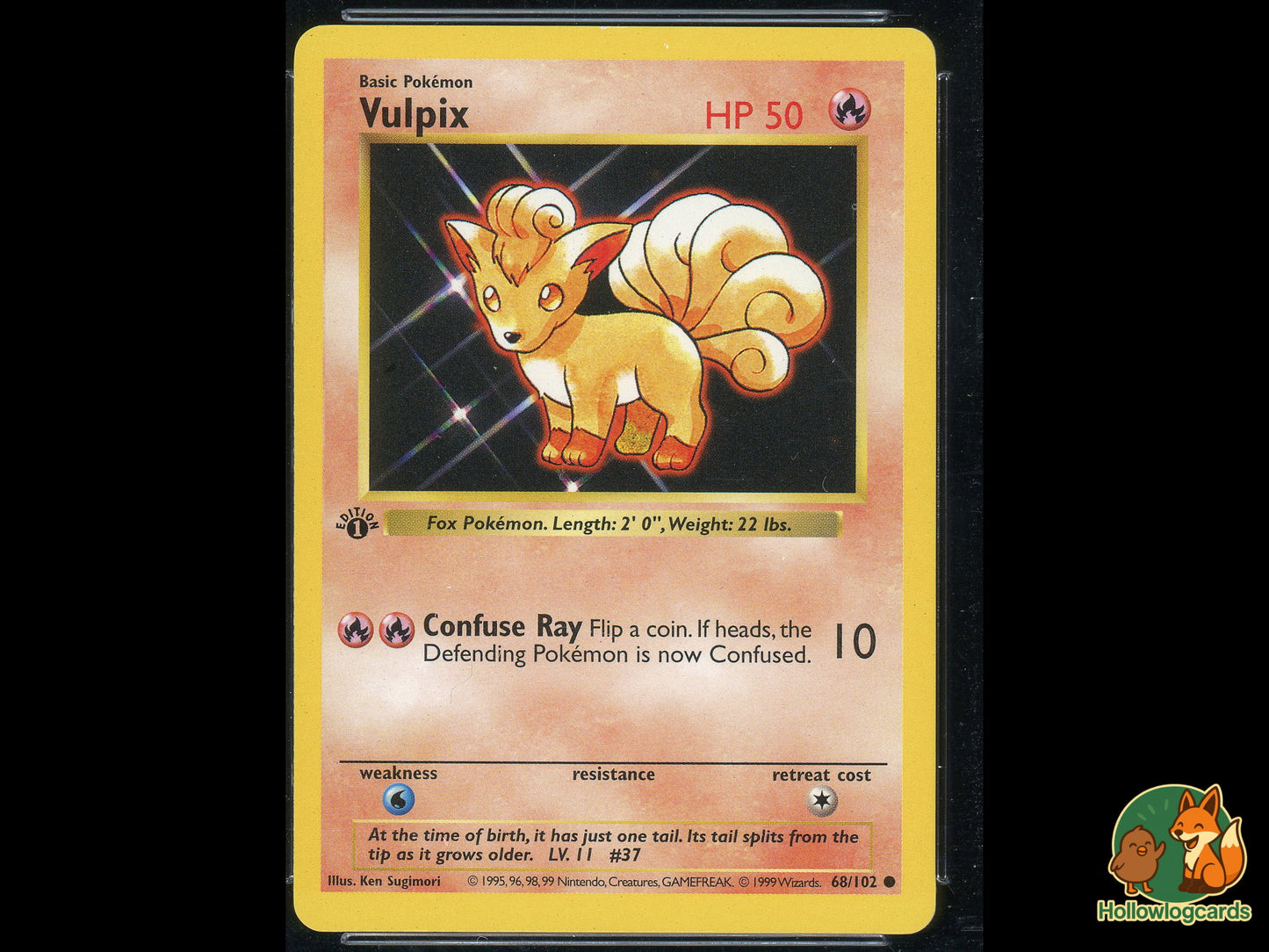 Graded 1st Edition - Vulpix - Base Set 68/102 - WOTC - CGC 9 - Sugimori