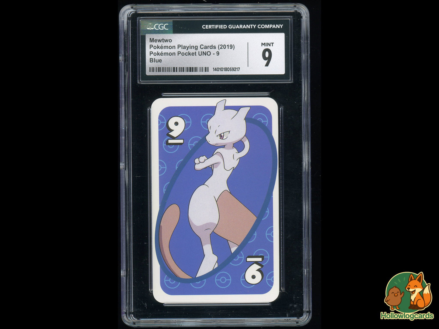 Graded Mewtwo - Pokemon UNO (2019) - CGC 9 - BLUE 9