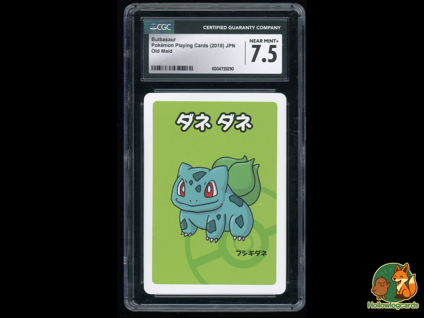 Graded Bulbasaur “ Old Maid (2019) “ CGC 7.5 “ Japanese Pokemon Playing Card