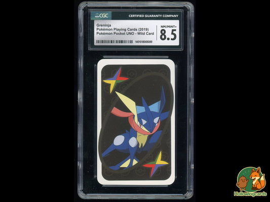 Graded Greninja - Pokemon UNO - Wild Card - CGC NM/Mint+ 8.5