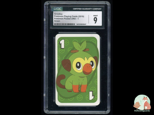 Graded Grookey - 1 Green - Pokemon Pocket UNO - 2019 - CGC 9 - Vintage