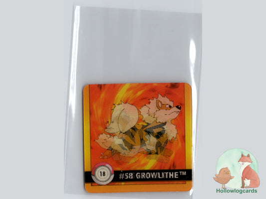 Growlithe / Arcanine (#18) - Artbox Premier Edition Action Flipz Lenticular - 1999