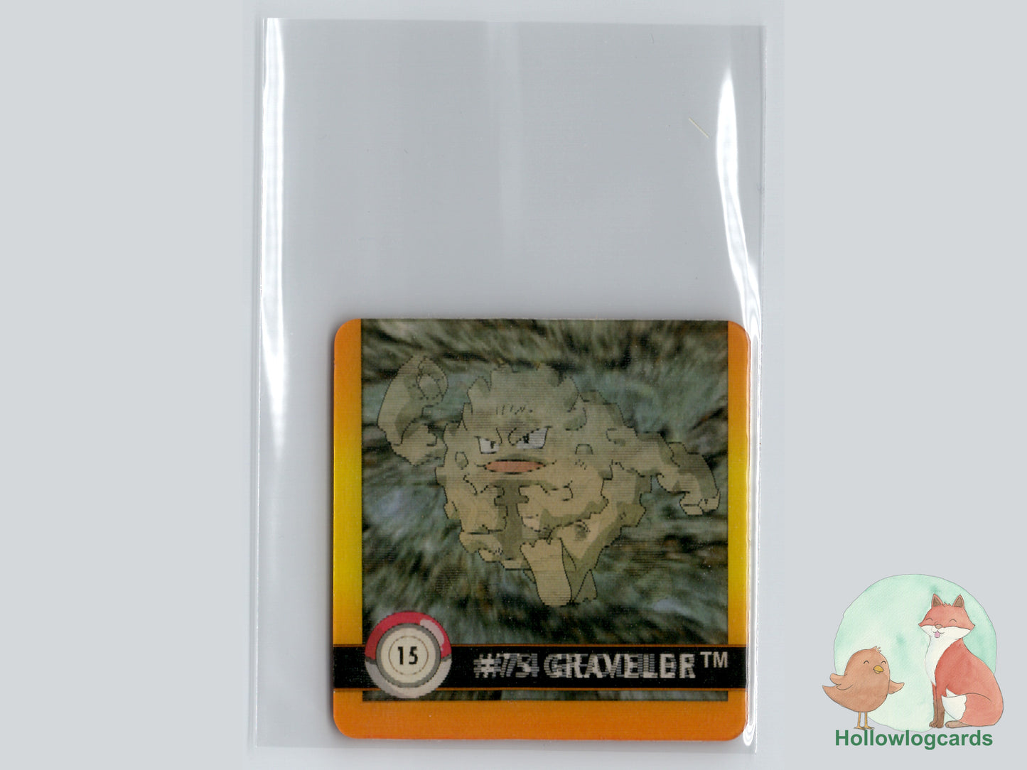 Geodude / Graveler (#15) - Artbox Premier Edition Action Flipz Lenticular - 1999