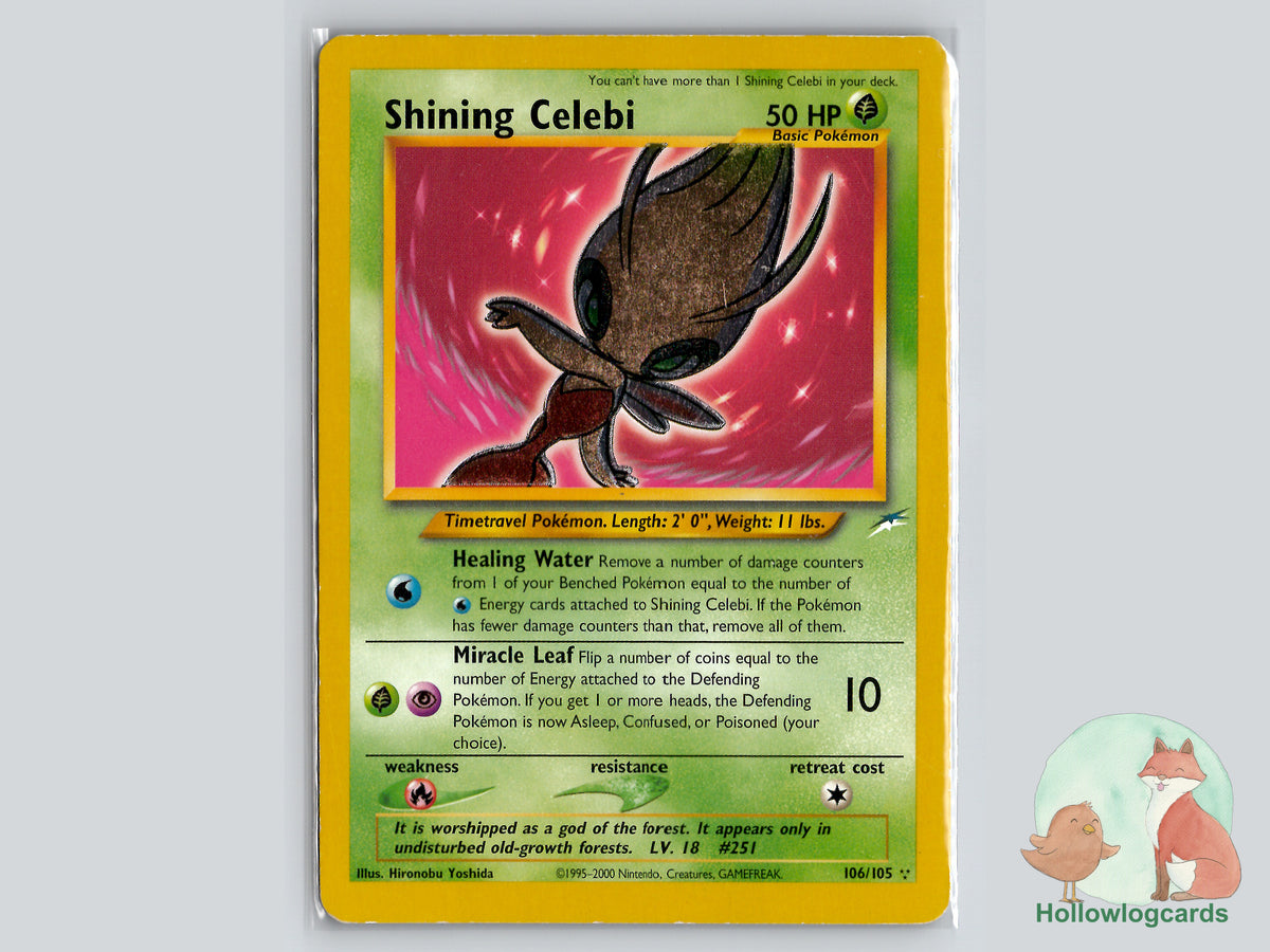 Shining Celebi (106/105) Holo - Neo Destiny - Yoshida - WOTC
