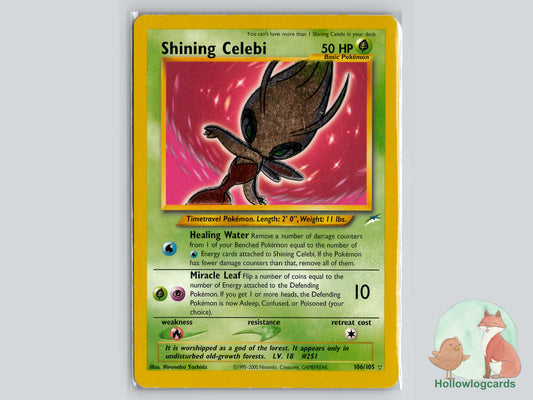 Shining Celebi (106/105) Holo - Neo Destiny - Yoshida - WOTC