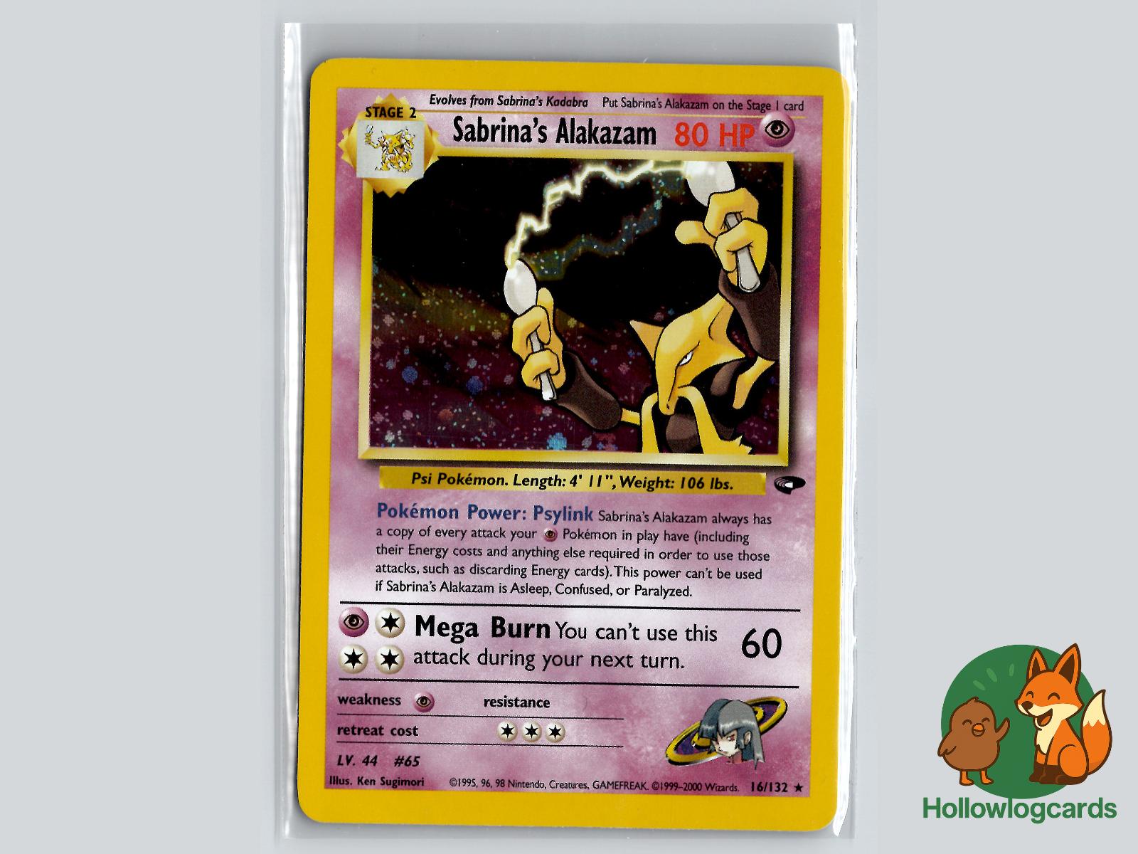 Sabrina's Alakazam (16/132) - Gym Challenge Pokémon Card
