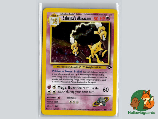 Sabrina's Alakazam (16/132) - Gym Challenge Pokémon Card