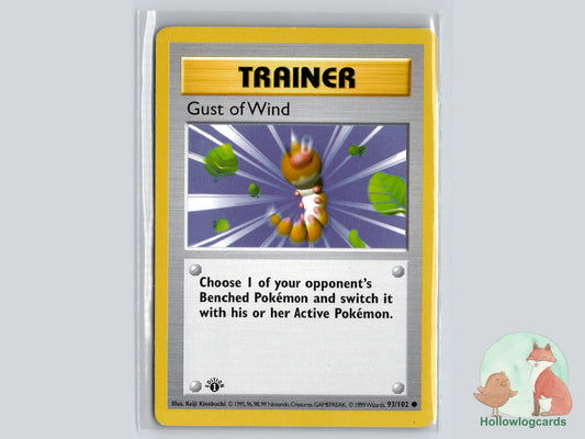 1st Edition Gust of Wind (93/102) - Base Pokémon Card