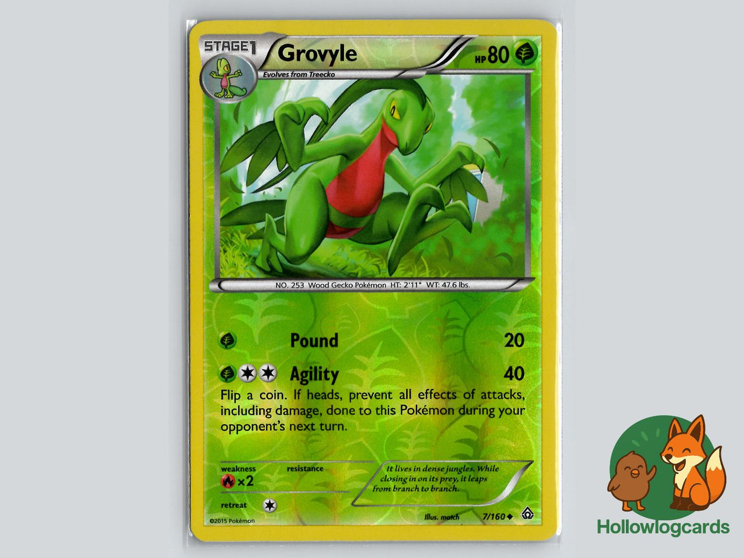 Grovyle (7/160) - Primal Clash Pokémon Card