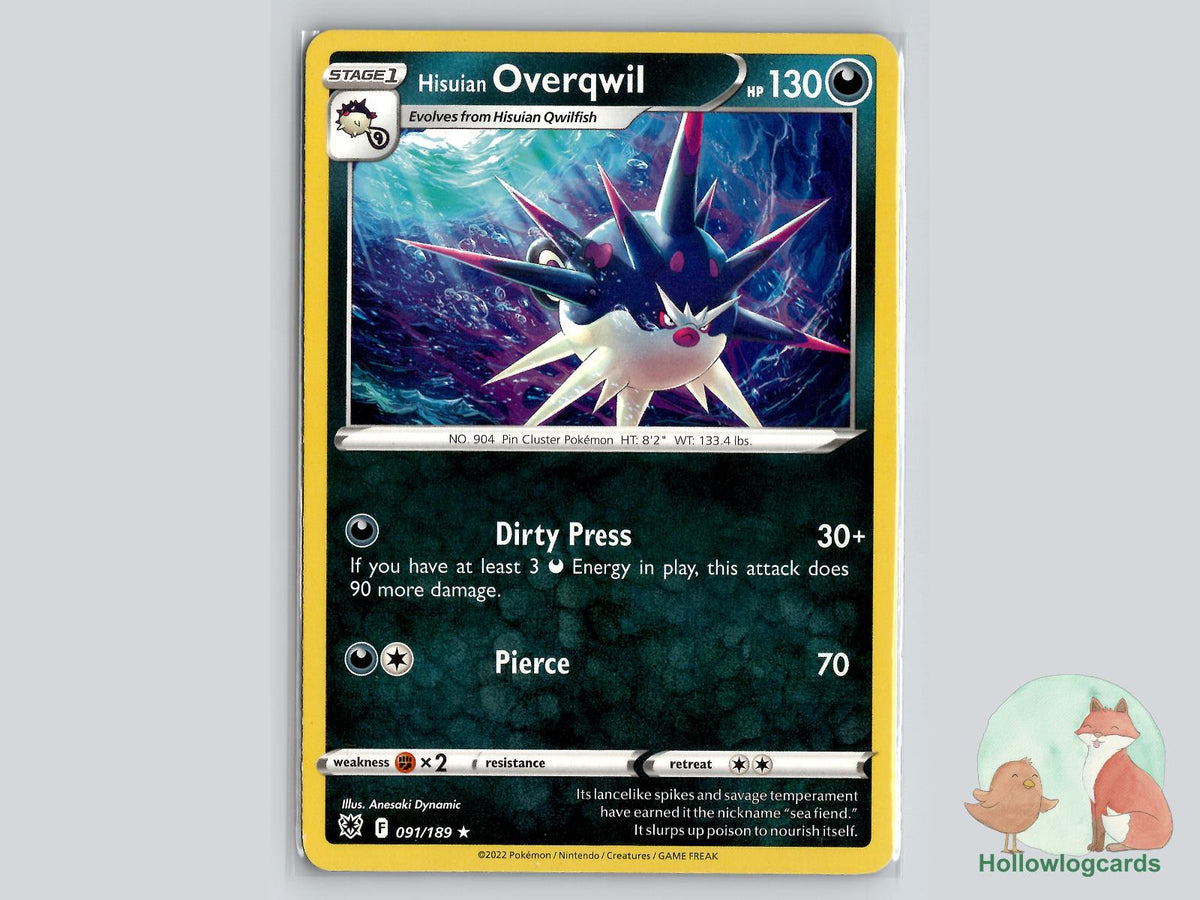 Hisuian Overqwil (091/189) - Astral Radiance Pokémon Card